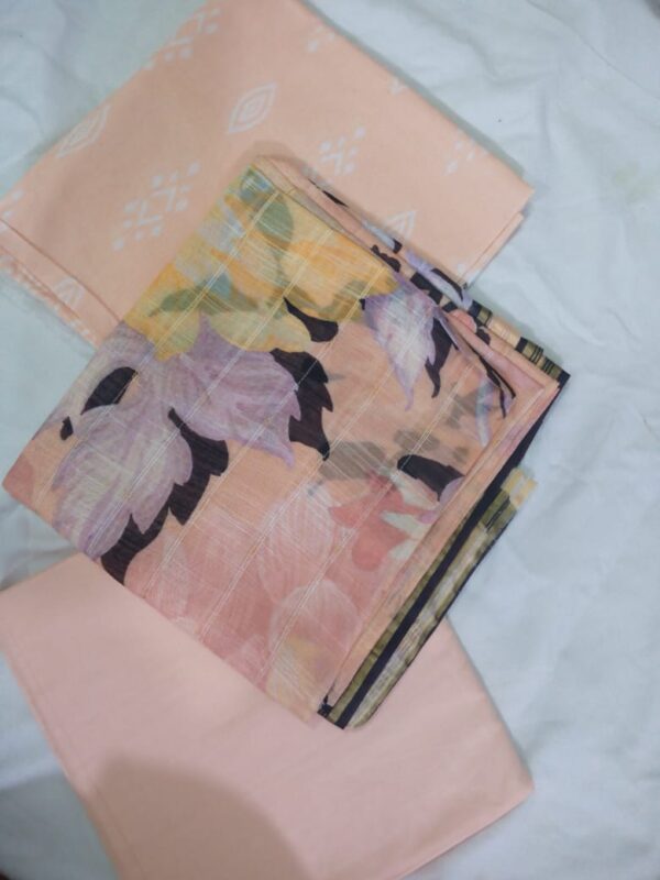 Peach Dooria Duppata 3 peice suit